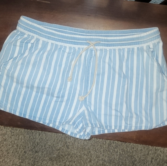 aerie Shorts Aerie Light Blue And White Striped Shorts Poshmark — free download
